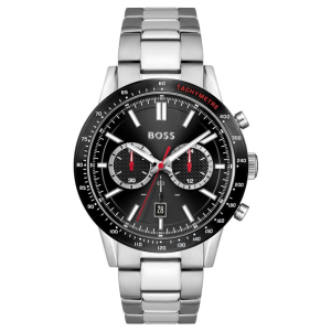 Hugo Boss Men’s Quartz Silver Stainless Steel Black Dial 44mm Watch 1513922