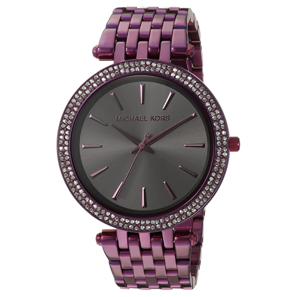 Michael Kors Women’s Quartz Purple Stainless Steel Grey Dial 39mm Watch MK3554