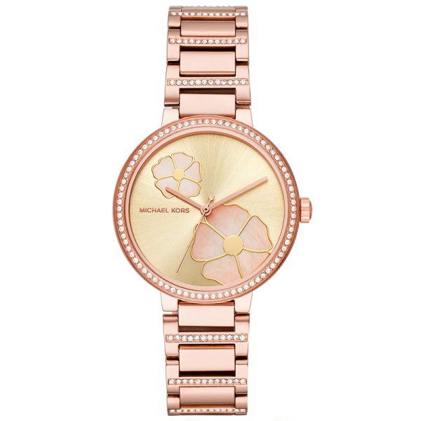 Michael Kors Women’s Quartz Rose Gold Stainless Steel Gold Dial 36mm Watch MK3836