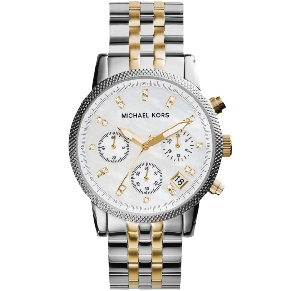 Michael Kors Women’s Quartz Two-tone Stainless Steel Mother Of Pearl Dial 36mm Watch MK5057