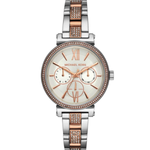 Michael Kors Women’s Quartz Two-tone Stainless Steel White Dial 36mm Watch MK4353