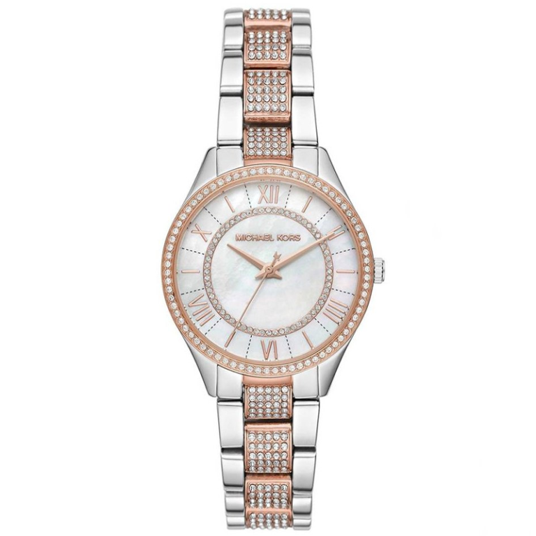 Michael Kors Women’s Quartz Two-Tone Stainless Steel Mother of Pearl ...