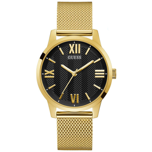 Guess Men’s Quartz Gold Stainless Steel Black Dial 42mm Watch GW0214G2