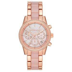 Michael Kors Women’s Quartz Two-tone Stainless Steel Mother of Pearl Dial 37mm Watch MK6769