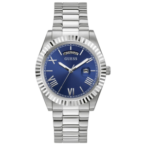 Guess Men’s Quartz Silver Stainless Steel Blue Dial 42mm Watch GW0265G7