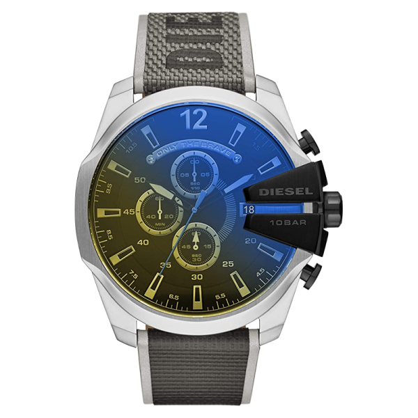 Diesel Men’s Quartz Multi Color Silicone Strap Black Dial 51mm Watch DZ4523