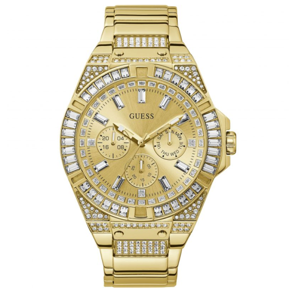 Guess Men’s Quartz Gold Stainless Steel Gold Dial 47mm Watch GW0209G2