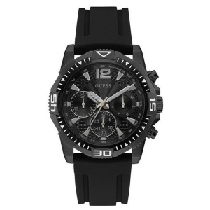 Guess Men’s Quartz Black Silicone Strap Black Dial 43mm Watch GW0211G3