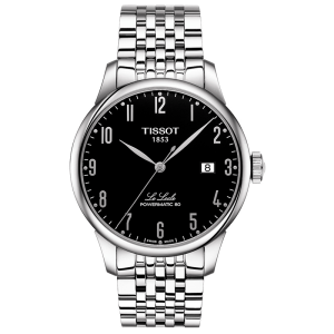 TISSOT Men’s Powermatic Swiss-Made Silver Stainless Steel Black Dial 40mm Watch T006.407.11.052.00