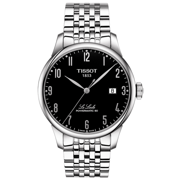 TISSOT Men’s Powermatic Swiss-Made Silver Stainless Steel Black Dial 40mm Watch T006.407.11.052.00