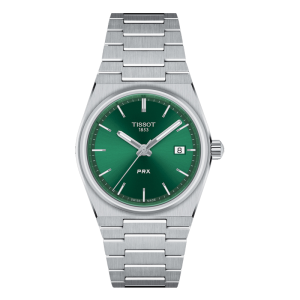 Tissot Unisex Quartz Swiss Made Silver Stainless Steel Green Dial 35mm Watch T137.210.11.081.00