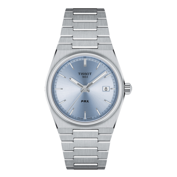 Tissot Unisex Quartz Swiss Made Silver Stainless Steel Light blue Dial 35mm Watch T137.210.11.351.00