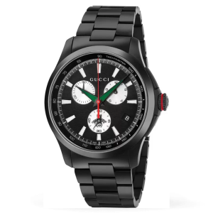 Gucci Men’s Swiss Made Quartz Black Stainless Steel Black Dial 44mm Watch YA126268