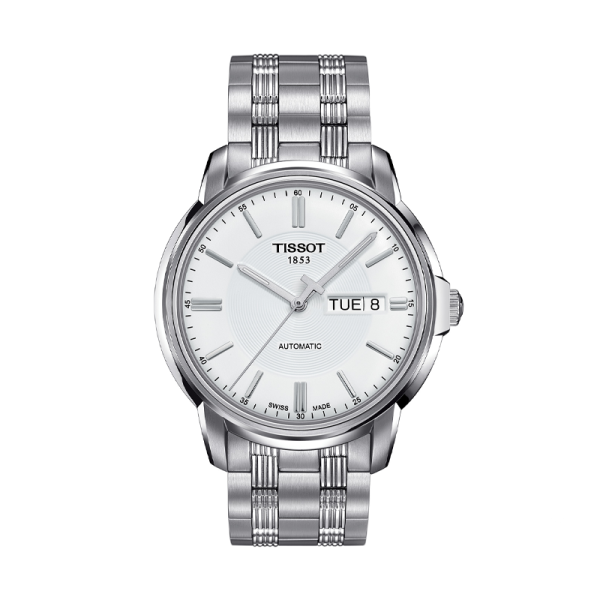 TISSOT Men’s Automatic Swiss-Made Silver Stainless Steel White Dial 40mm Watch T065.430.11.031.00