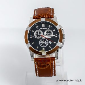 San marco Men’s Quartz Brown Leather Strap Black Dial 40mm Watch R6035G/2