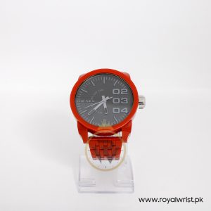 Diesel Men’s Quartz Red Plastic Chain Black Dial 57mm Watch DZ1462
