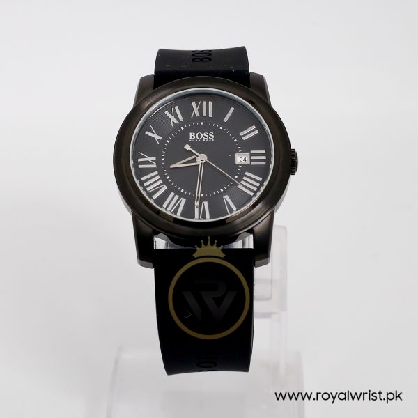 Hugo Boss Men’s Quartz Black Silicone Strap Black Dial 40mm Watch 1512715/2