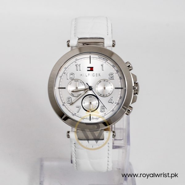 Tommy Hilfiger Women’s Quartz White Leather Strap Silver 40mm Watch TH1781447