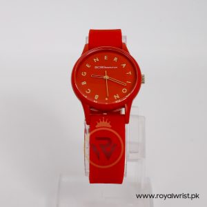 BCBGMAXAZRIA Women’s Quartz Red Silicone Strap Red Dial 33mm Watch BG12721