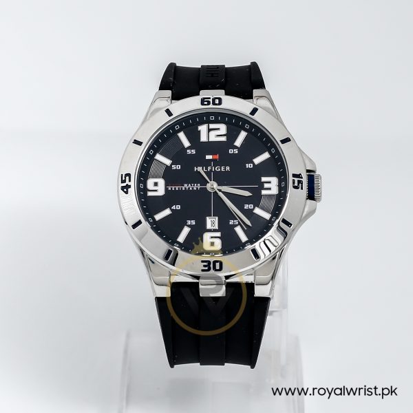 Tommy Hilfiger Men’s Quartz Black Silicone Strap Black Dial 46mm Watch 1791062