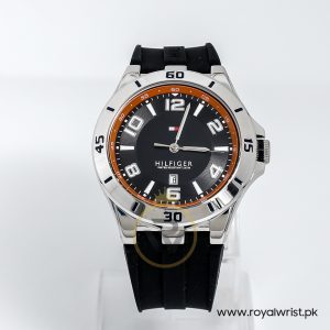 Tommy Hilfiger Men’s Quartz Black Silicone Strap Black Dial 46mm Watch 1791064