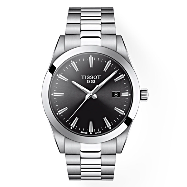TISSOT Men’s Quartz Swiss-Made Silver Stainless Steel Black Dial 40mm Watch T127.410.11.051.00
