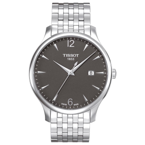 TISSOT Men’s Quartz Swiss-Made Silver Stainless Steel Anthracite Dial 42mm Watch T063.610.11.067.00