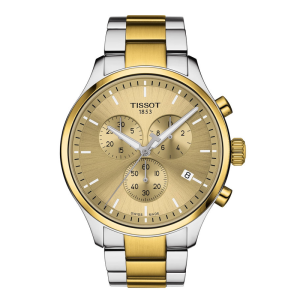 TISSOT Men’s Quartz Swiss-Made Two-tone Stainless Steel Champagne Dial 45mm Watch T116.617.22.021.00