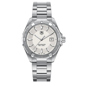 Tag Heuer Men’s Quartz Swiss Made Silver Stainless Steel Grey Dial 41mm Watch WAY1111.BA0928