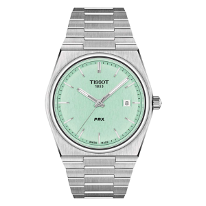 TISSOT Men’s Swiss Made Quartz Silver Stainless Steel Light Green Dial 40mm Watch T137.410.11.091.01