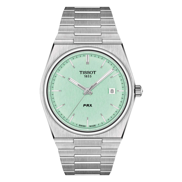 TISSOT Men’s Swiss Made Quartz Silver Stainless Steel Light Green Dial 40mm Watch T137.410.11.091.01