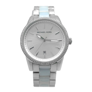 Michael Kors Women’s Quartz Two-tone Stainless Steel White Dial 37mm Watch MK6348