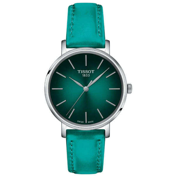 Tissot Women’s Quartz Swiss Made Turquoise Leather Strap Turquoise Dial 34mm Watch T143.210.17.091.00