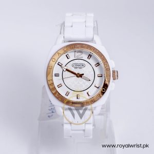 Coach Women’s Quartz White Plastic Chain White Dial 39mm Watch 14501601