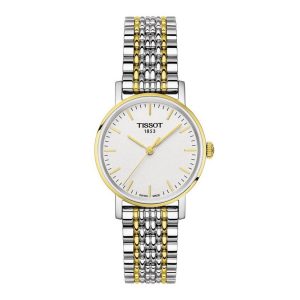 Tissot Women’s Quartz Swiss Made Two-tone Stainless Steel Silver Dial 30mm Watch T109.210.22.031.00