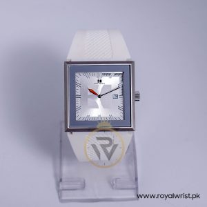 Hugo Boss Men’s Quartz White Silicone Strap Silver Dial 40mm Watch 1512706