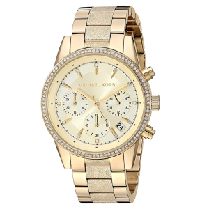 Michael Kors Women’s Quartz Gold Stainless Steel Gold Dial 37mm Watch MK6597