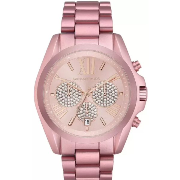 Michael Kors Women’s Quartz Pink Stainless Steel Pink Dial 42mm Watch MK6752