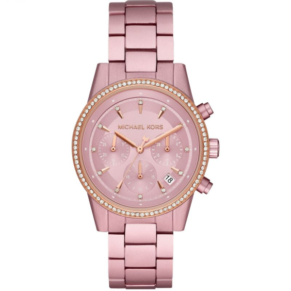 Michael Kors Women’s Quartz Pink Stainless Steel Pink Dial 37mm Watch MK6753