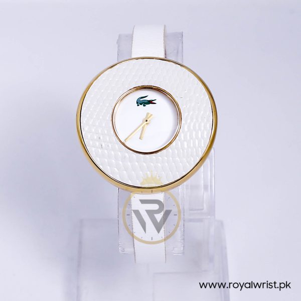 Lacoste Women’s Quartz White Leather Strap White Dial 42mm Watch 20002235