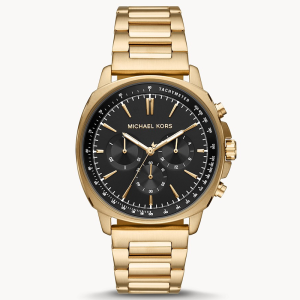 Michael Kors Men’s Quartz Gold Stainless Steel Black Dial 42mm Watch MK8969