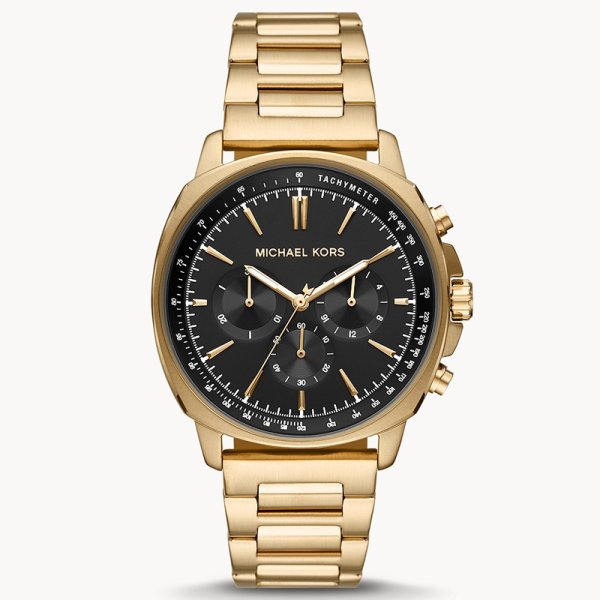 Michael Kors Men’s Quartz Gold Stainless Steel Black Dial 42mm Watch MK8969