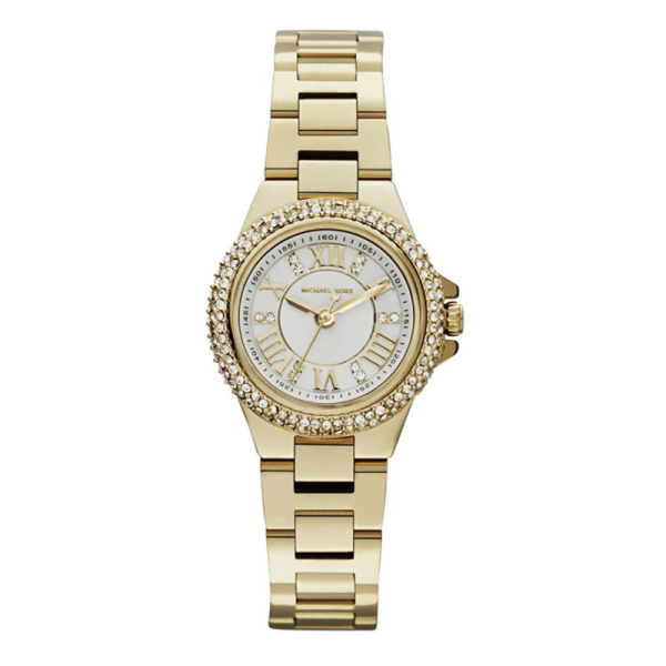 Michael Kors Women’s Quartz Gold Stainless Steel White Dial 28mm Watch MK3252