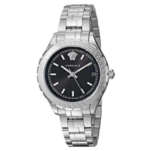 Versace Women’s Quartz Swiss Made Silver Stainless Steel Black Dial 35mm Watch V12020015
