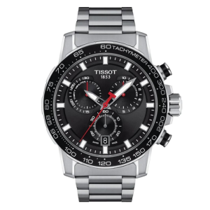 TISSOT Men’s Quartz Swiss-Made Silver Stainless Steel Black Dial 45mm Watch T125.617.11.051.00