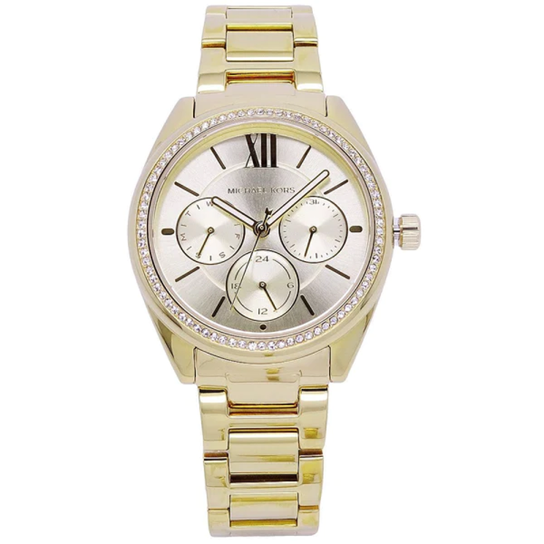 Michael Kors Women’s Quartz Gold Stainless Steel Gold Dial 35mm Watch MK7090