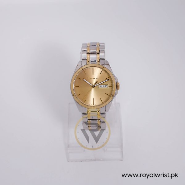 Coach Women’s Quartz Two-tone Stainless Steel Gold Dial 37mm Watch CA6720