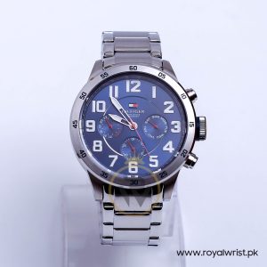 Tommy Hilfiger Men’s Quartz Silver Stainless Steel Blue Dial 46mm Watch 1791053/2