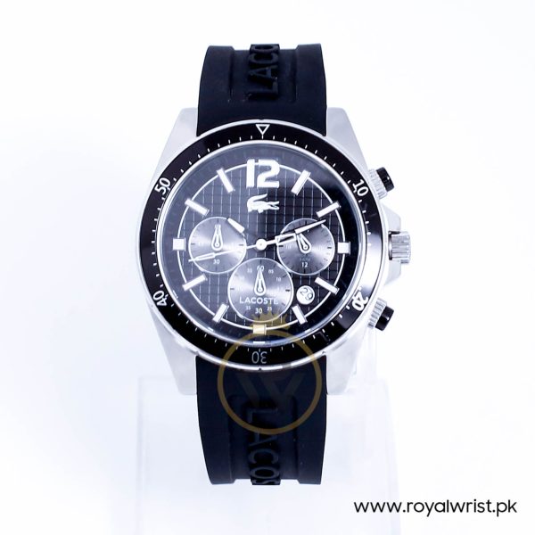 Lacoste Men’s Quartz Black Silicone Strap Black Dial 43mm Watch 2010712