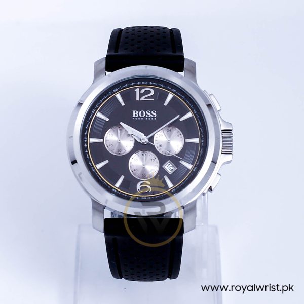 Hugo Boss Men’s Quartz Black Silicone Strap Black Dial 46mm Watch 1512455